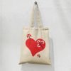 Heart and Flowers Tote Bag